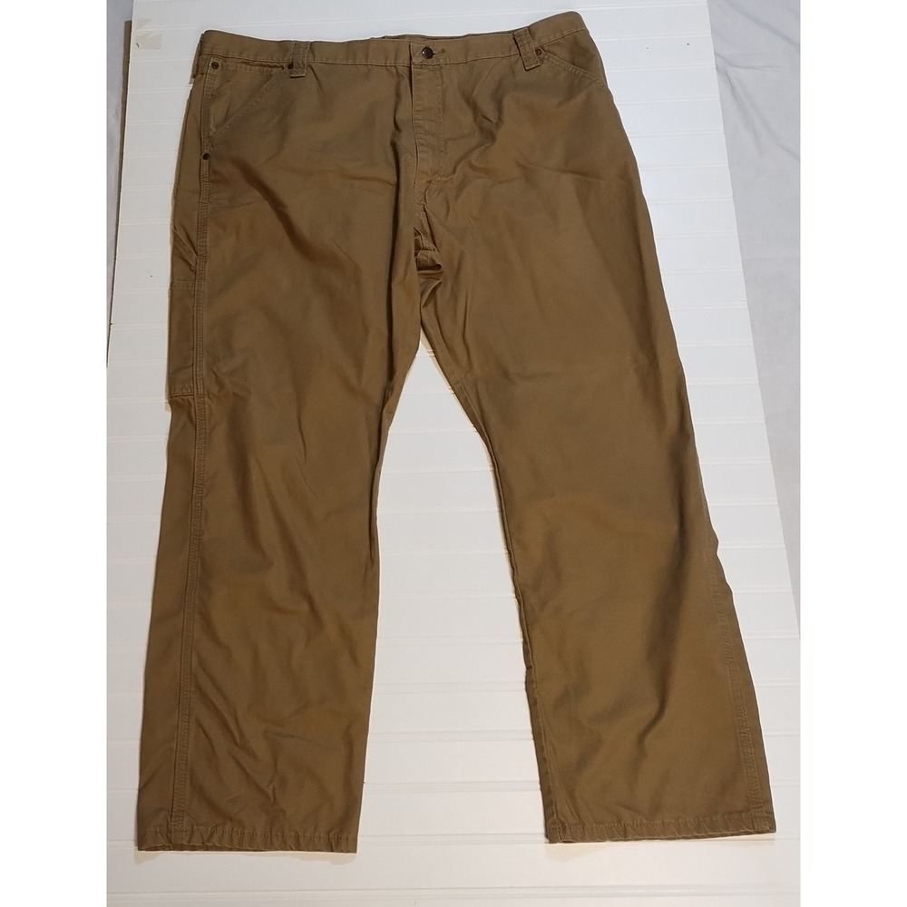 Wrangler Carpenter Pants Mens Tan‎ 42x30 Relaxed Fit Khaki Work Utility Workwear